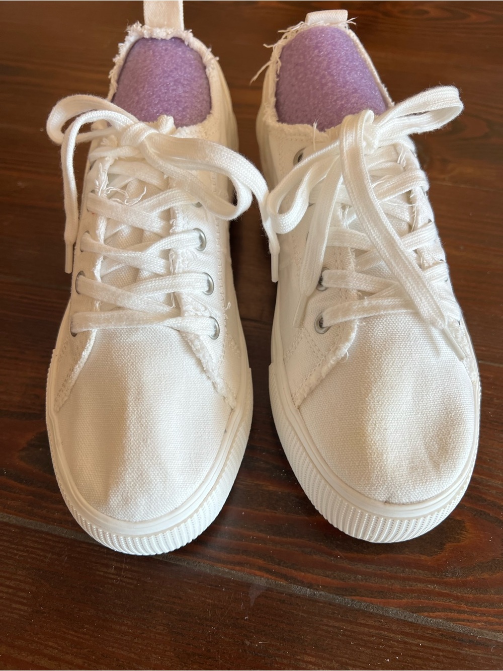 Women's JellyPop Platform White Canvas Gym Shoes sz9 Sporty Chic retro casual